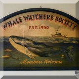 D33. Whale Watchers Society sign. 